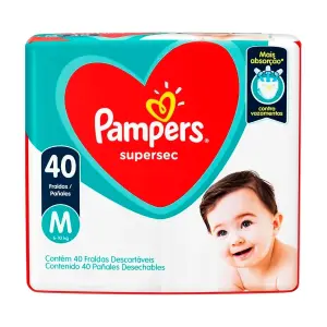 Fr Pampers Supers Mega M pct 40Un
