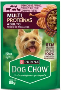 Racao Umid Dog Chow Adulto Multiproteina 85G