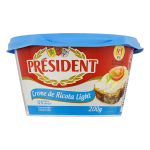 Queijo President Creme de Ricota 200G Light