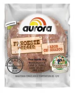 Hamb Carne Frango Bovina Aurora