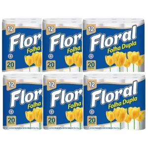 Papel Hig Floral Fd 20M 12X6