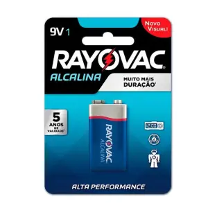 Bateria Rayovac Alcalina 9Volts un