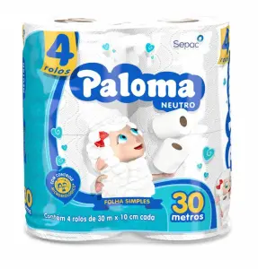 Papael Hig Folhas Simples Paloma 30Mx16Un Neutro