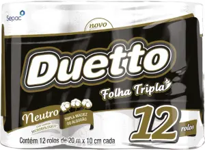 Papel Hig Duetto Fol Tripla 12X20M Neutro
