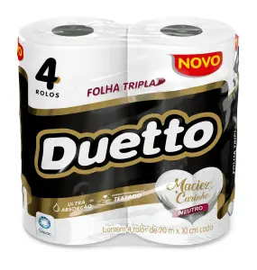Papel Hig Duetto Fol Tripla C/4 20M
