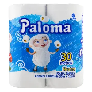 Papel Hig Paloma 4X30M Neutro