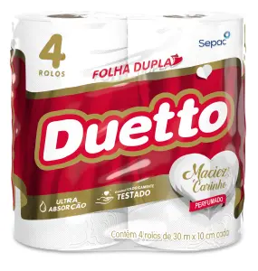 Papel Hig Duetto 4X30M Perfumado