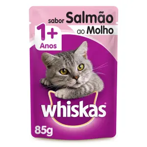 Racao Um Whiskas 85G Sache Ad Salmao