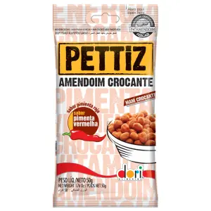 Amendoim Croc Pettiz 50G Pimentao Vermelha