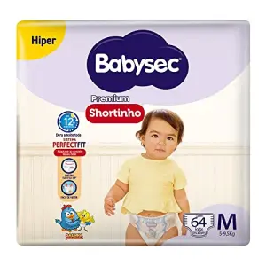 Fralda Shortinho Babysec Hiper Prm M 60Un