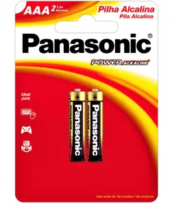 Pilha Panasonic Alcalina Cartela Aaa C/2