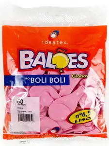 Balao Liso Rosa N6,5 pct 50Un