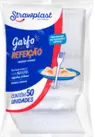Garfo Refeicao Strawplast 50Un Transparente