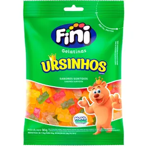 Bala Gelat Fini 90G Ursinhos