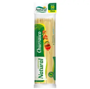 Espeto Churra Bambu 25Cm Natural
