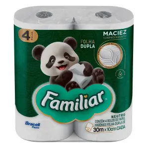 Papel Hig Familiar Fol Dupla 4X30M