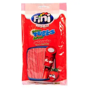 Bala Gelat Fini Tubes 80G Morango Citrico